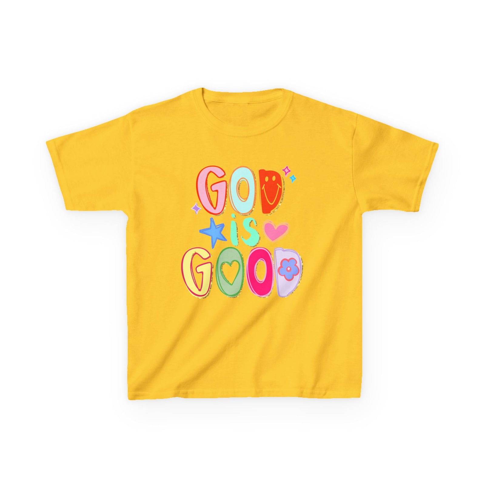 God Is Good Colorful Kids T-Shirt Youth Christian Faith Graphic Tee