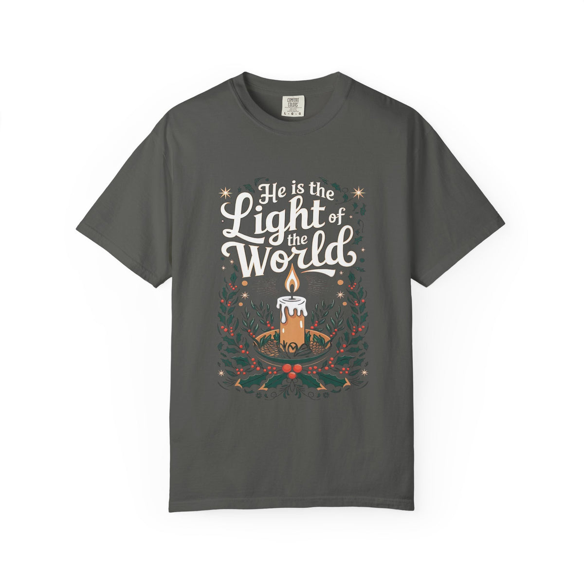 He is the Light of the World Christmas T-Shirt Christian Graphic Tee