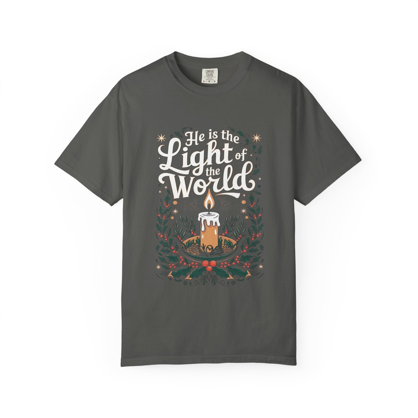 He is the Light of the World Christmas T-Shirt Christian Graphic Tee