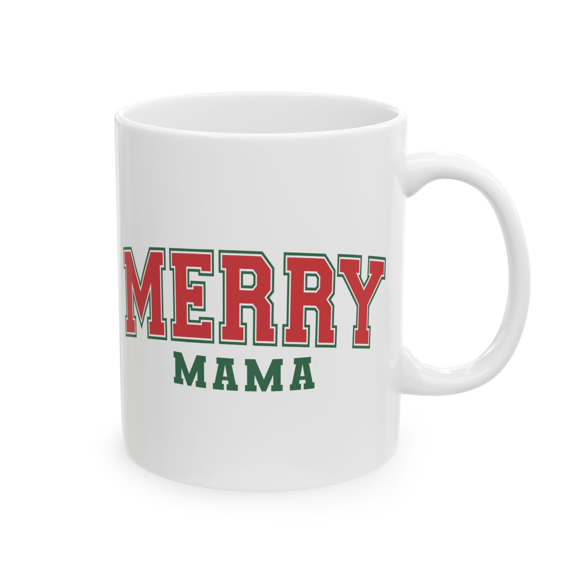 Merry Mama Christmas Mug – Holiday Ceramic Coffee Cup - Sydney So Sweet