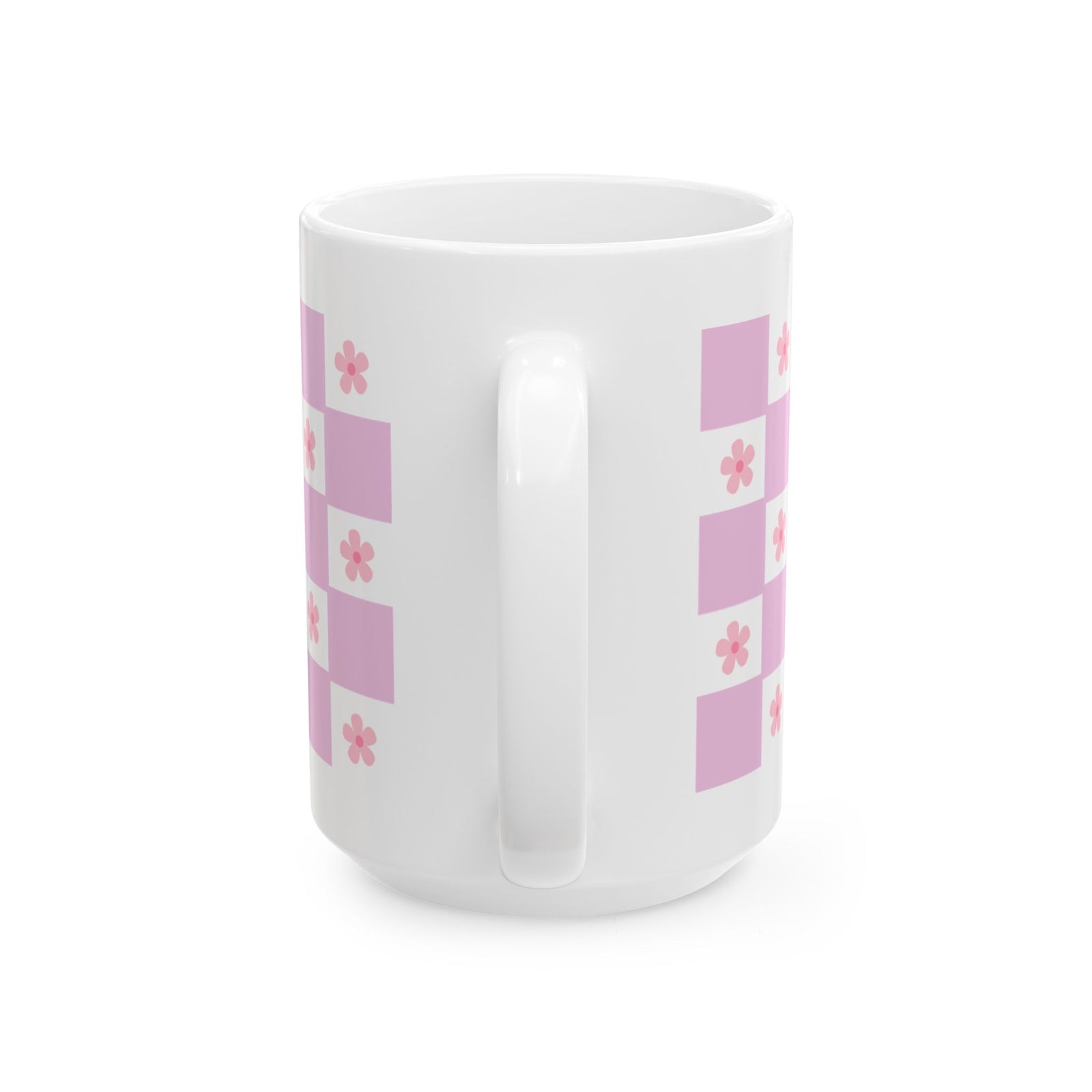 Coffee Checkerboard Cute Ceramic Mug Coffee Cup (11oz & 15oz) - Sydney So Sweet