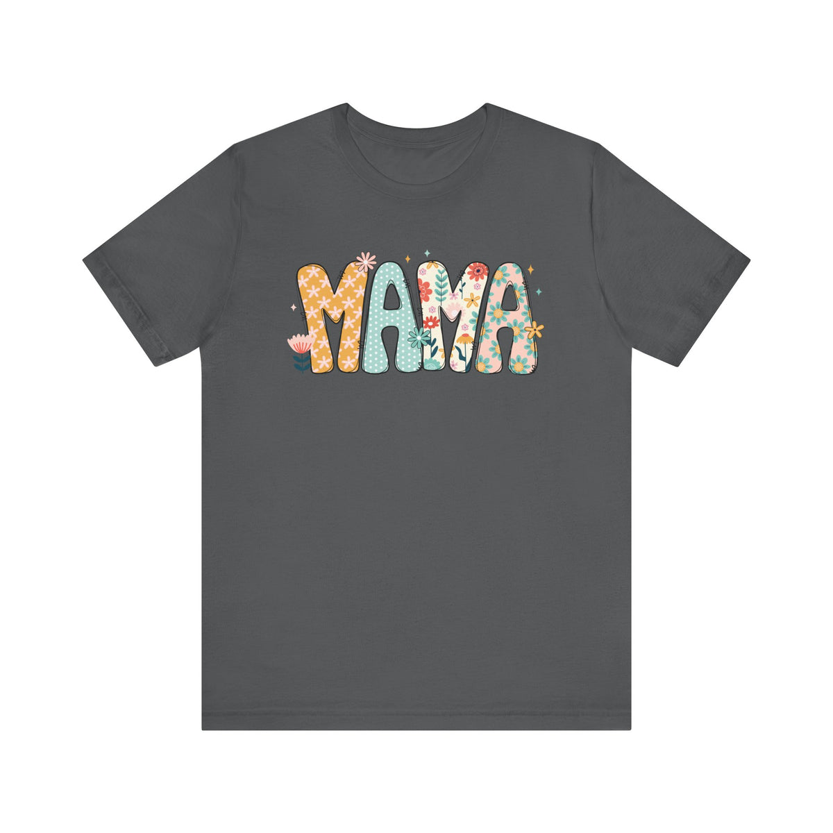 Floral Mama Women's Graphic Tee Flower Mom T-Shirt