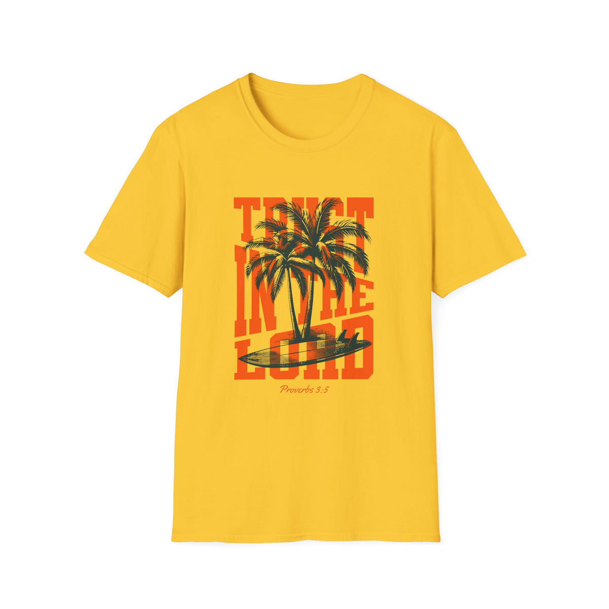 Trust in the Lord Palm Trees T-Shirt Summer Christian Faith Tee