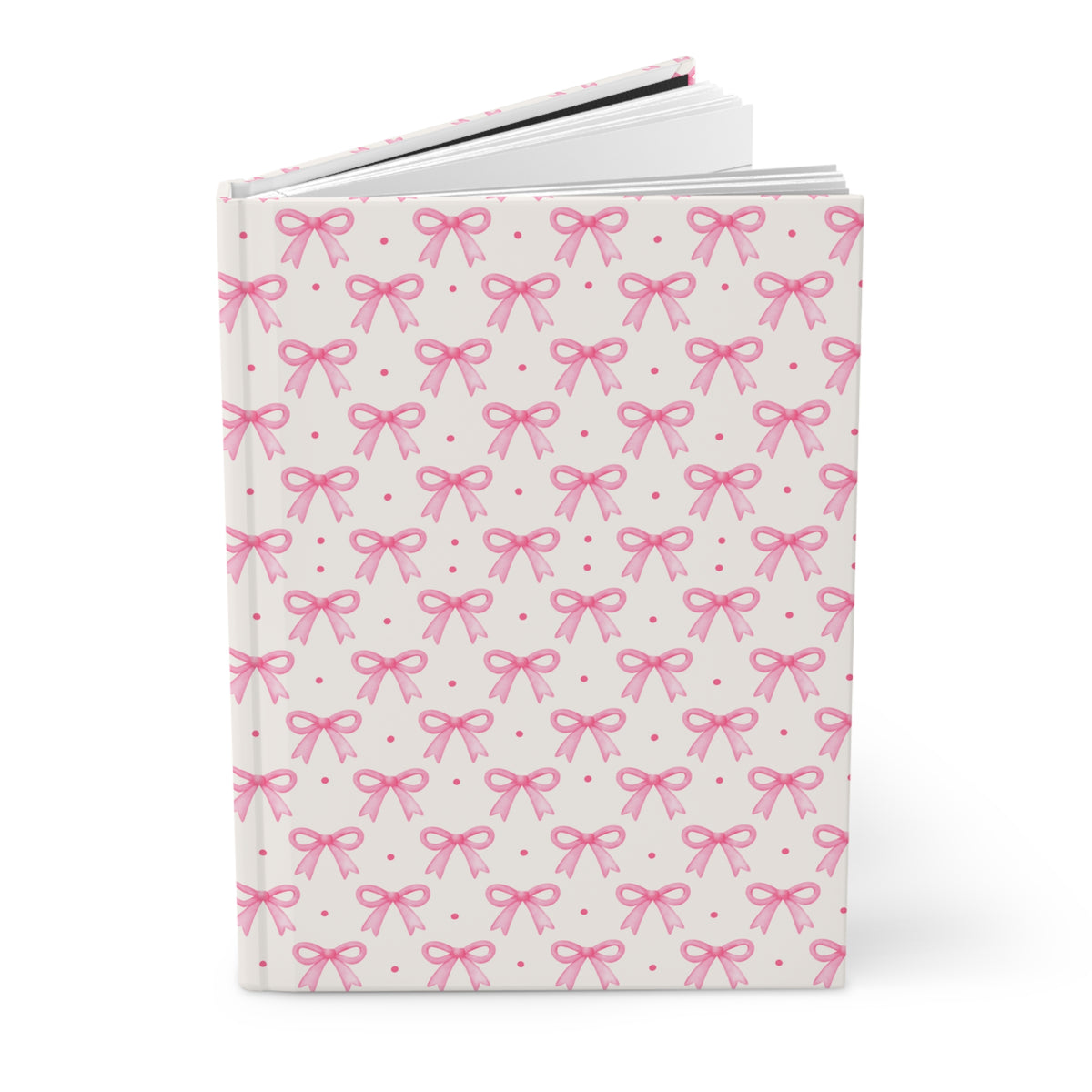Chic Pink Coquette Bow Hardcover Journal - Perfect for Note-Taking and Journaling - Sydney So Sweet