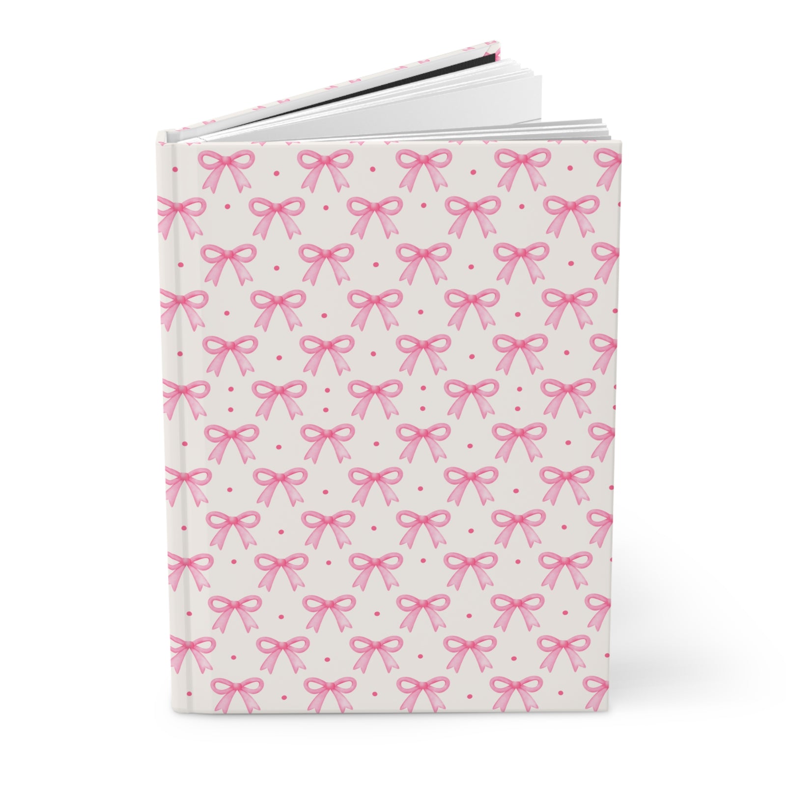 Chic Pink Coquette Bow Hardcover Journal - Perfect for Note-Taking and Journaling - Sydney So Sweet