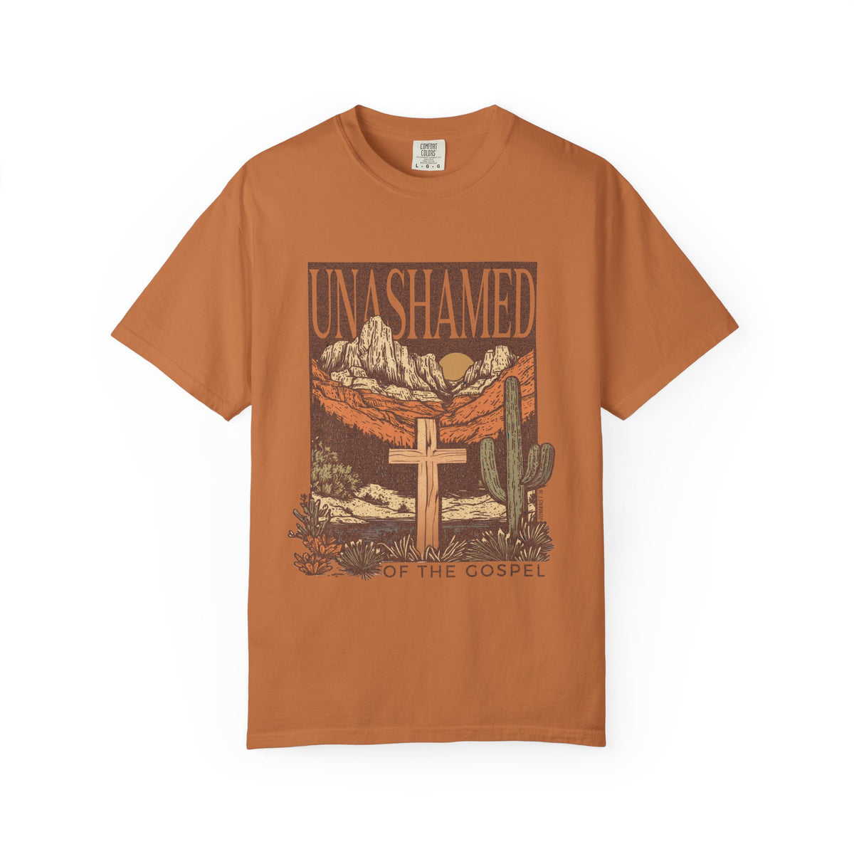 Unashamed of the Gospel T‑Shirt Distressed Desert Christian Tee