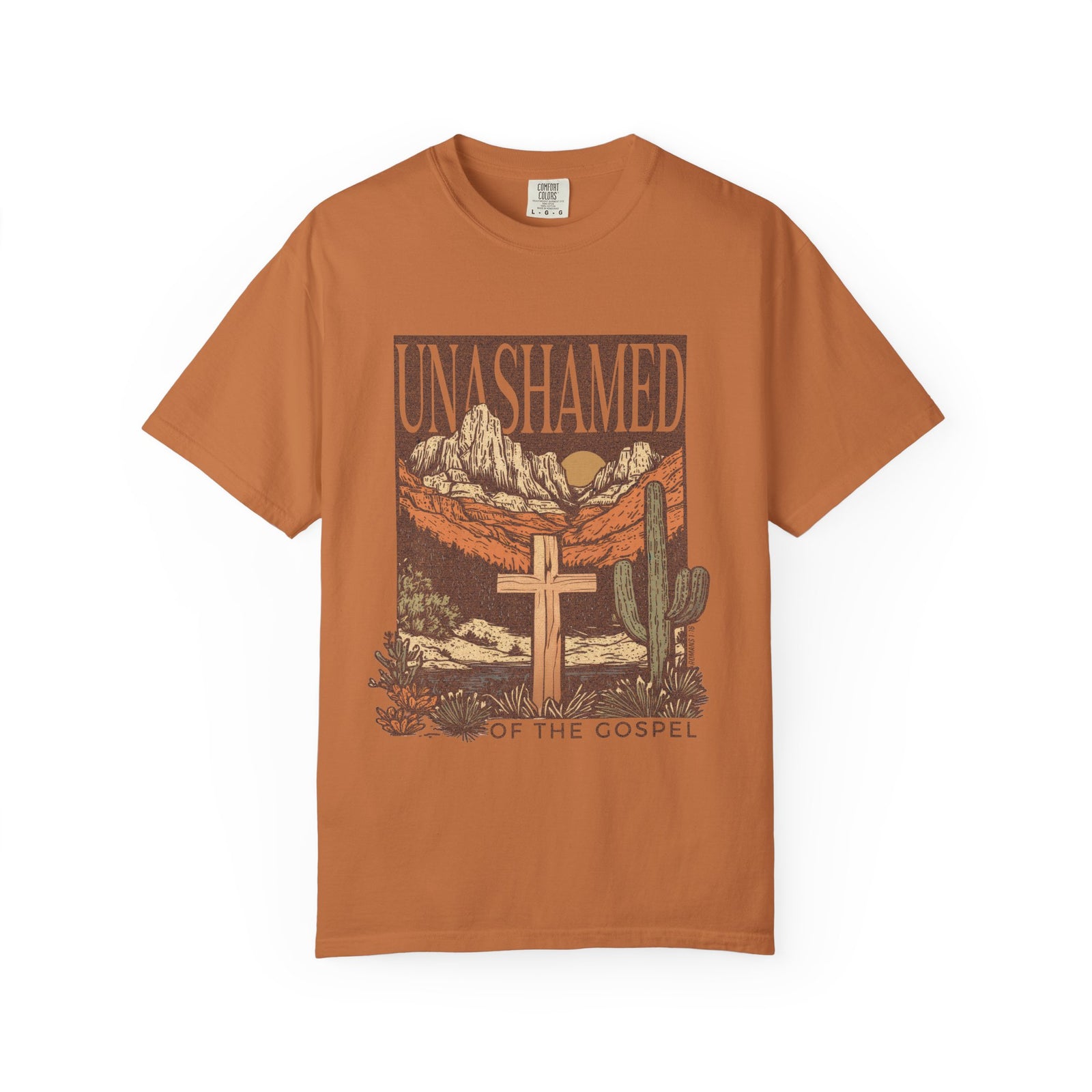 Unashamed of the Gospel T‑Shirt Distressed Desert Christian Tee