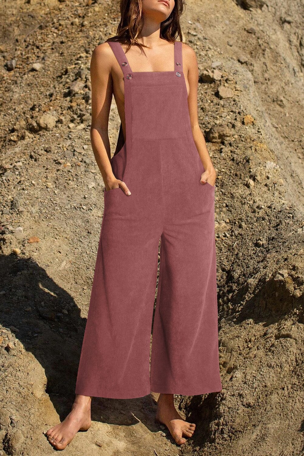 Pocketed Wide Leg Overall - Sydney So Sweet