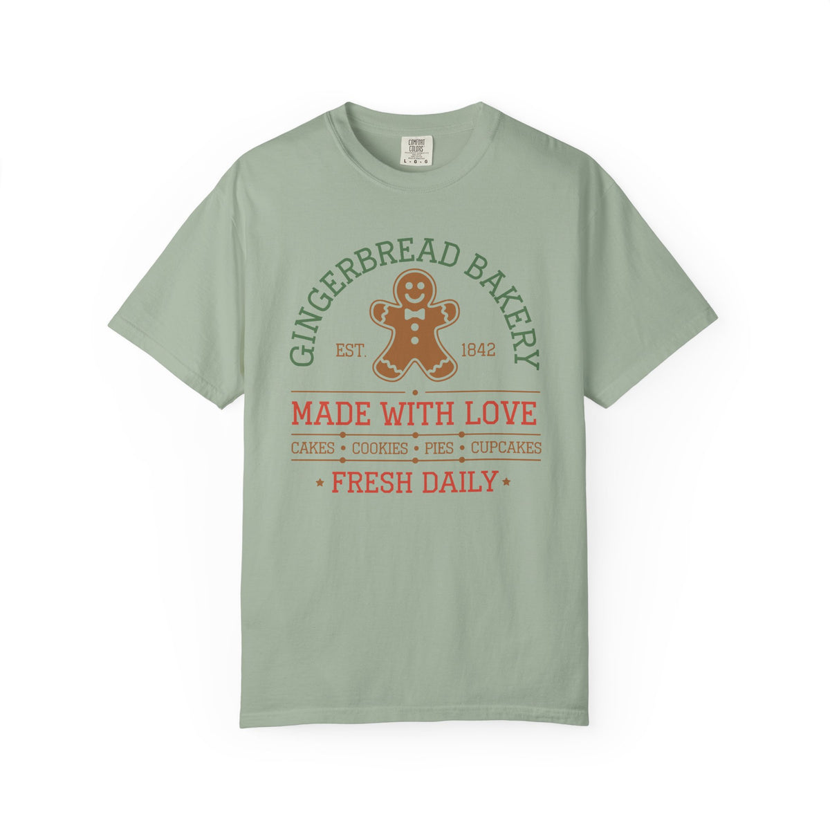 Gingerbread Bakery Made with Love Holiday Tee Vintage Charm Unisex Christmas T-Shirt - Sydney So Sweet