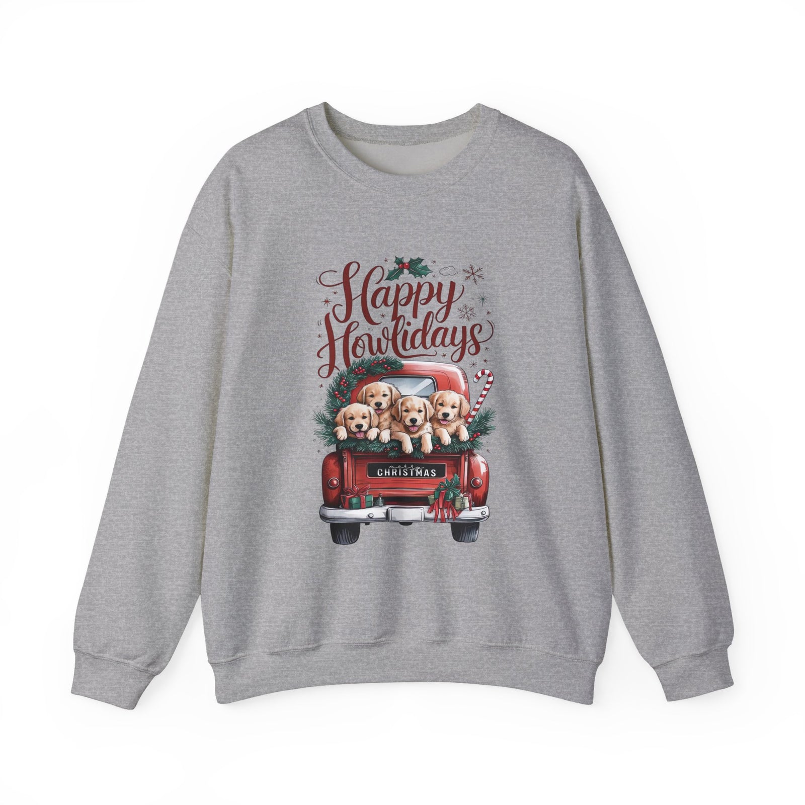 Happy Howlidays Puppy Crewneck Unisex Sweatshirt