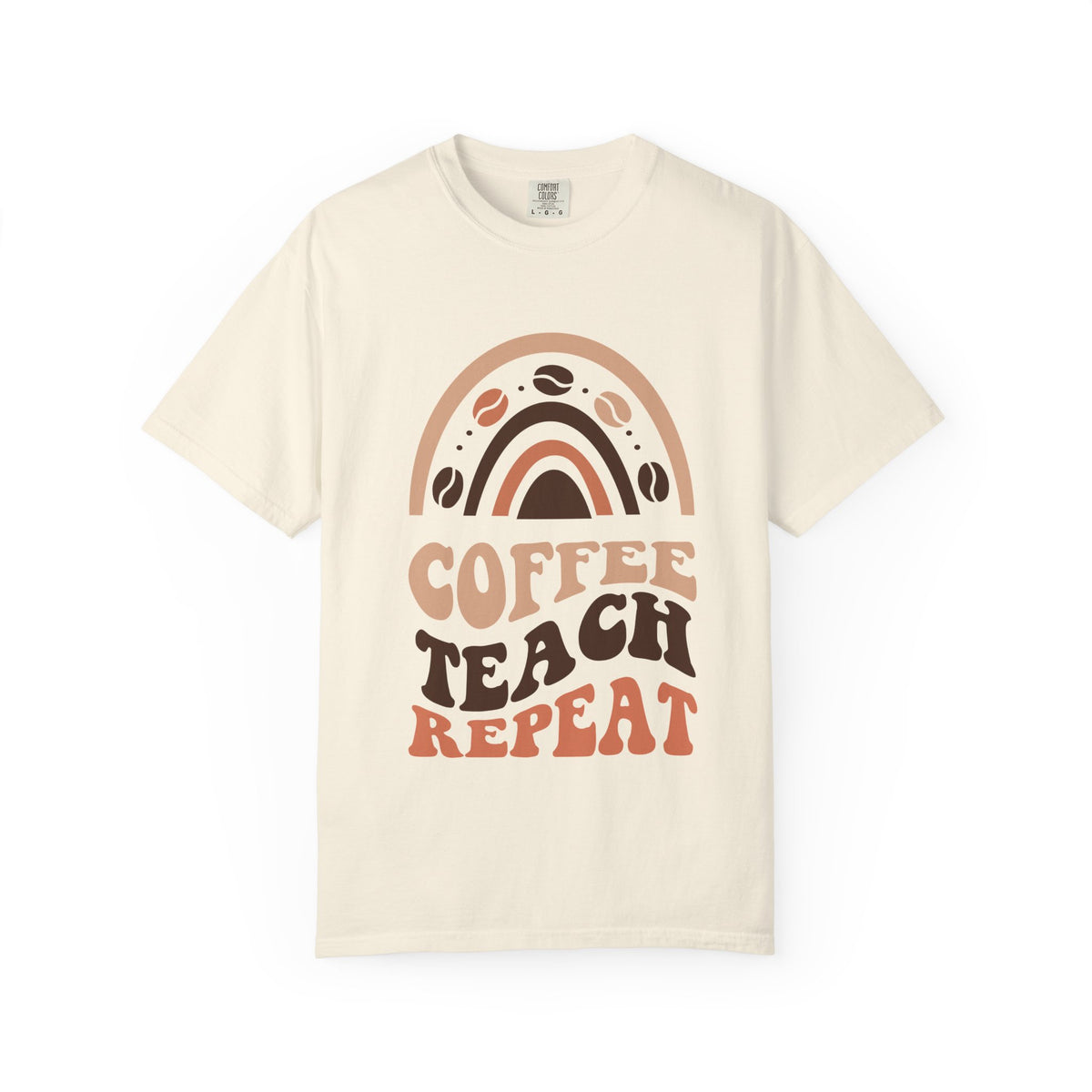 Coffee Teach Repeat Teacher Graphic T-Shirt Unisex Tee