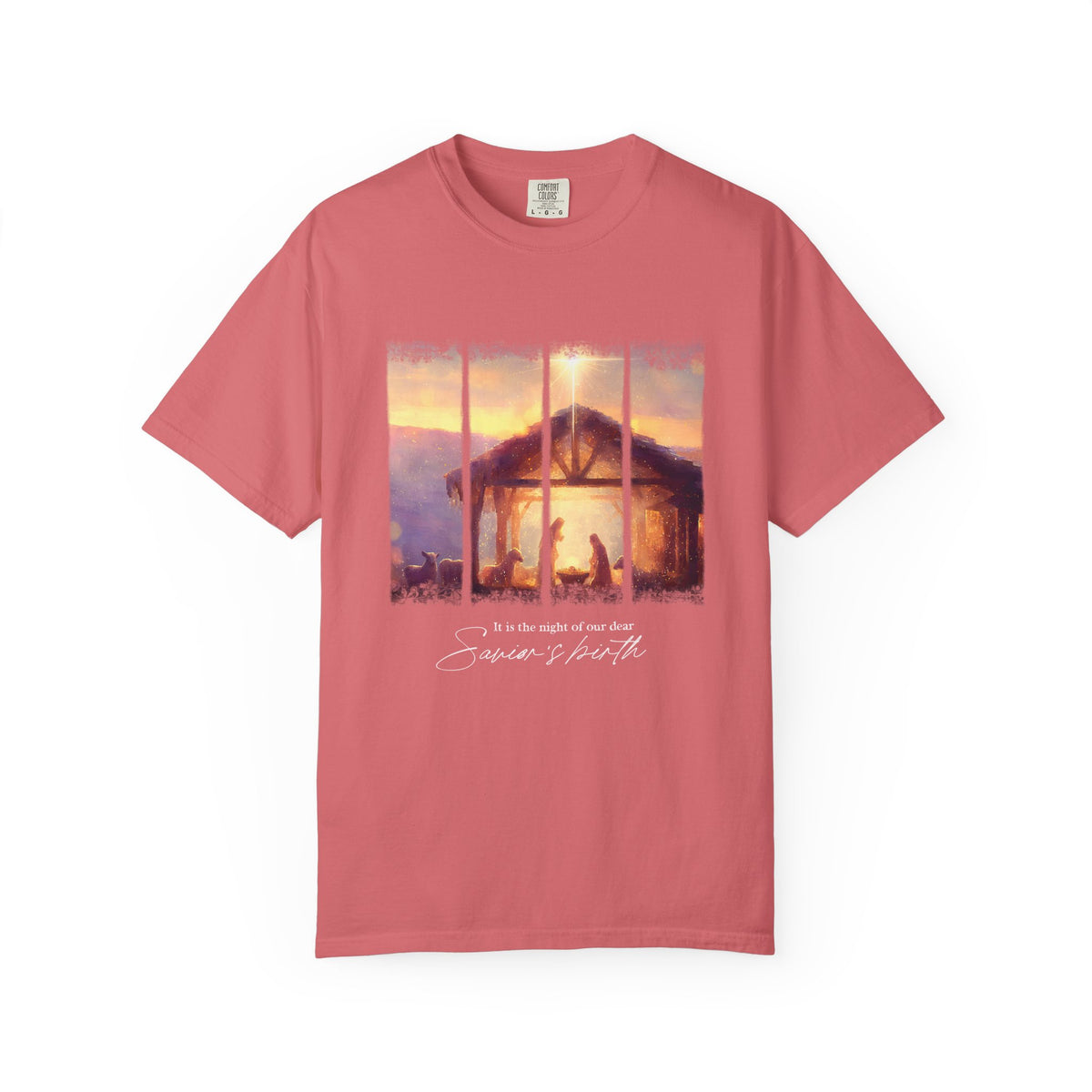 The Night of our Dear Savior's Birth Christmas T-Shirt Christian Graphic Tee