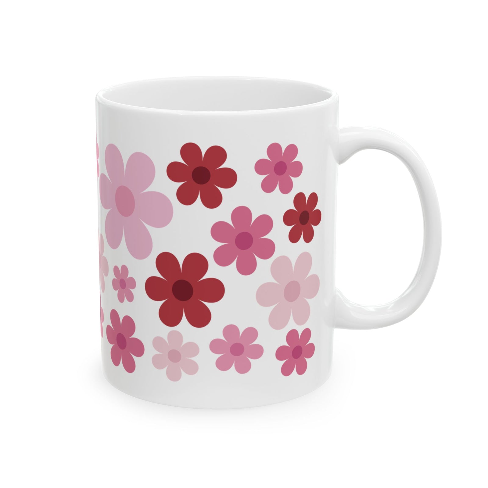 Retro Daisy Heart Bouquet Mug — Cute Valentine’s Day Coffee Cup (11oz & 15oz) - Sydney So Sweet