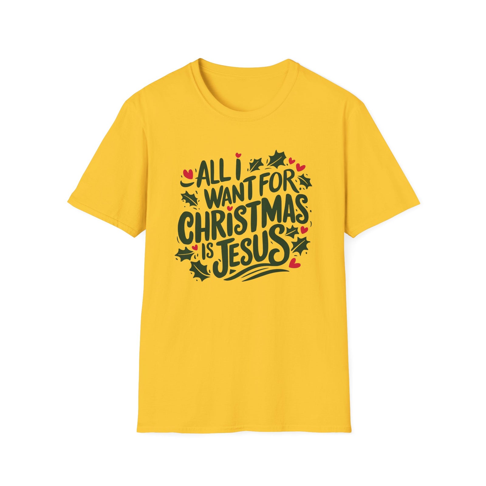 All I Want for Christmas is Jesus Tee Christian Graphic T-Shirt