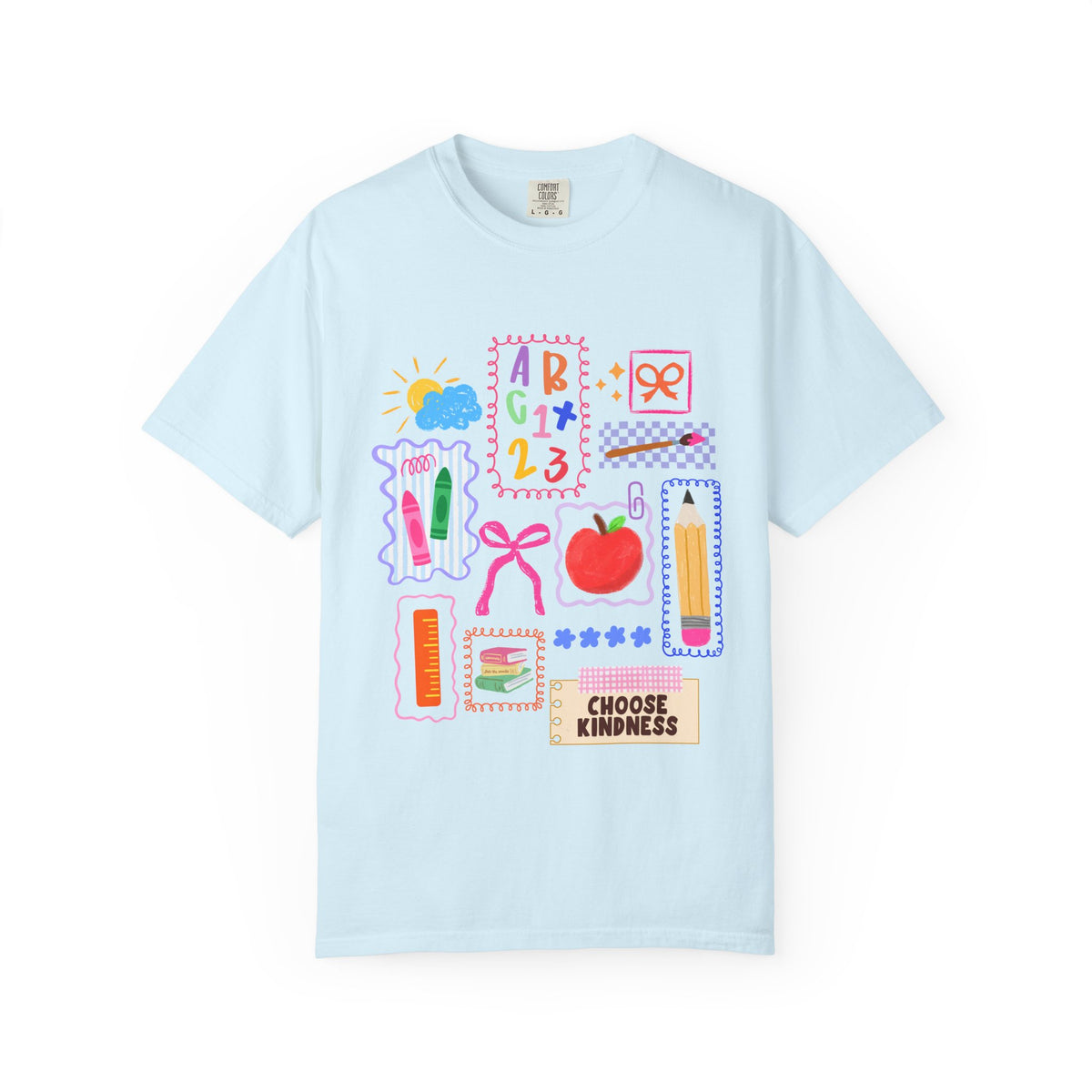 Choose Kindness Coquette Doodles Bow Graphic Teacher Tee Back to School T-Shirt