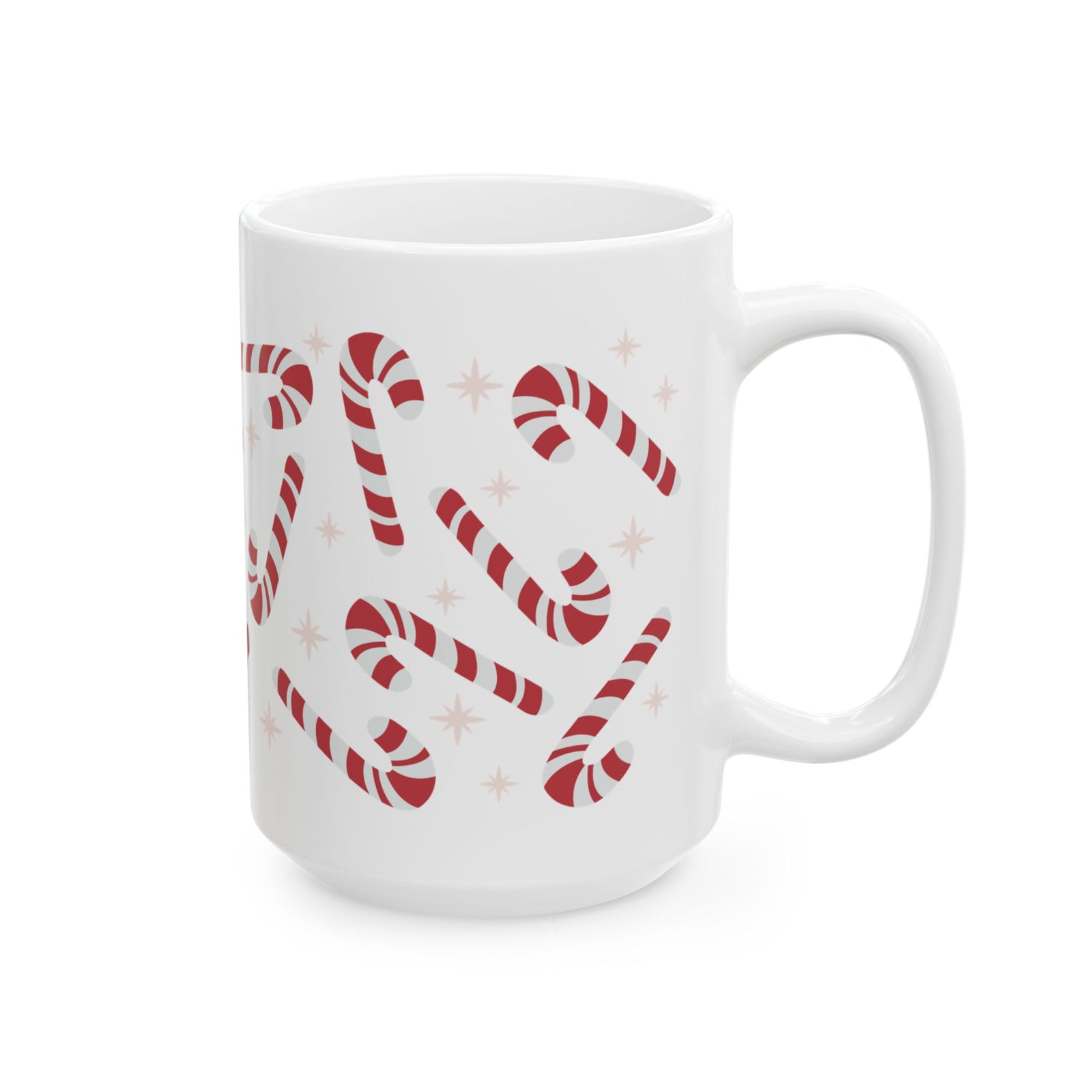 Candy Cane Cute Ceramic Drink Mug Coffee Cup (11oz & 15oz)