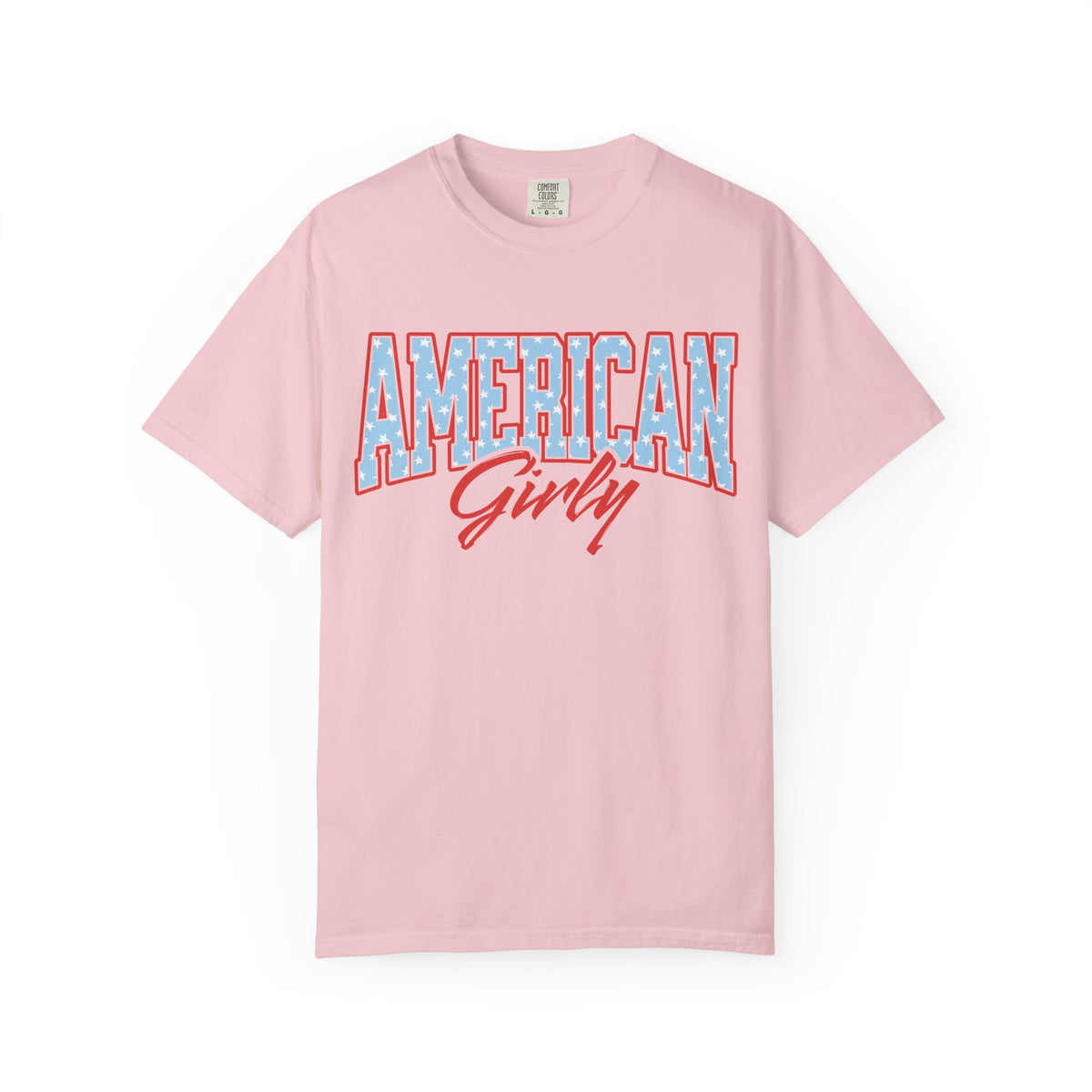 American Girly Varsity Letters T‑Shirt 4th of July Patriotic Tee