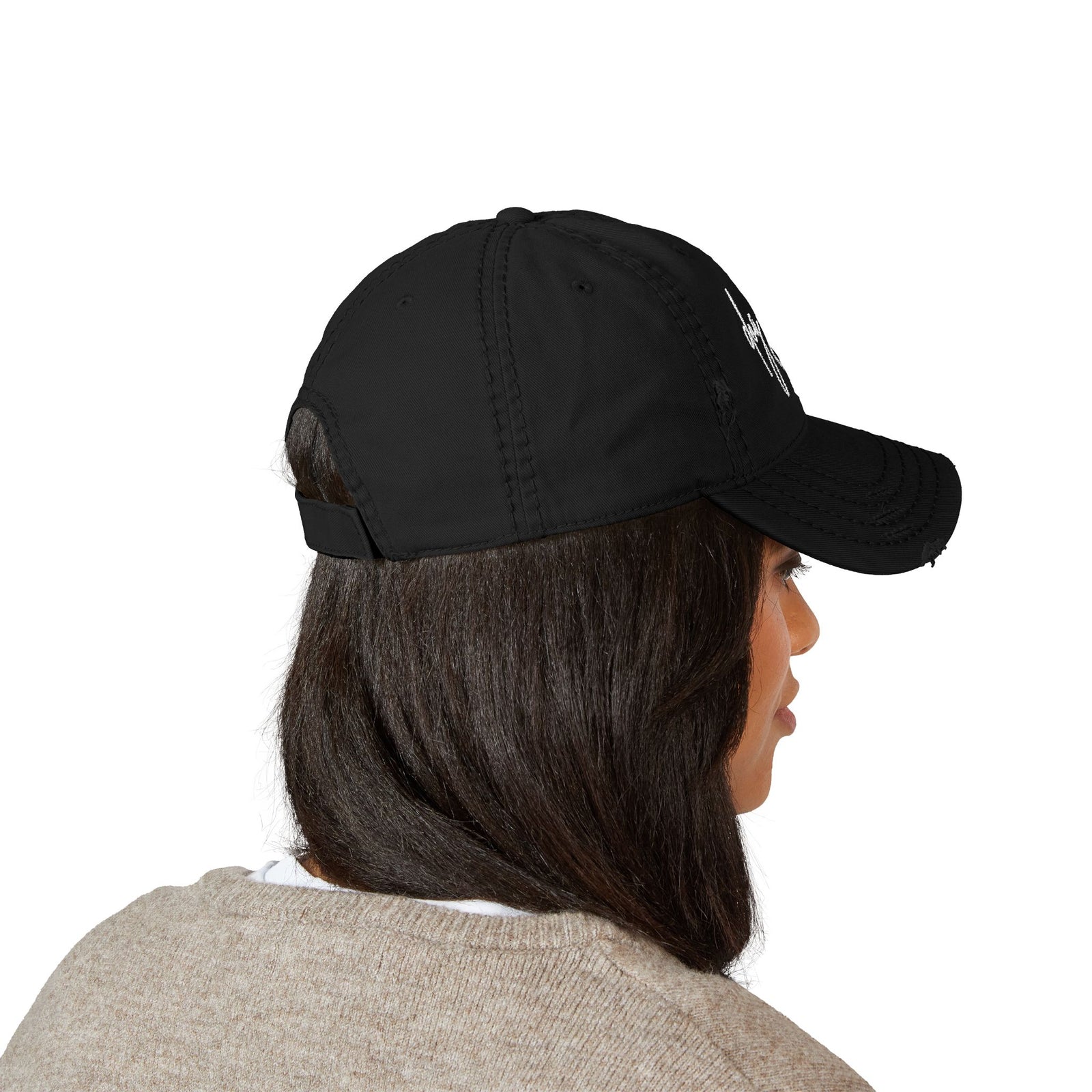 Dog Mom Distressed Dad Hat — Embroidered Casual Baseball Cap - Sydney So Sweet