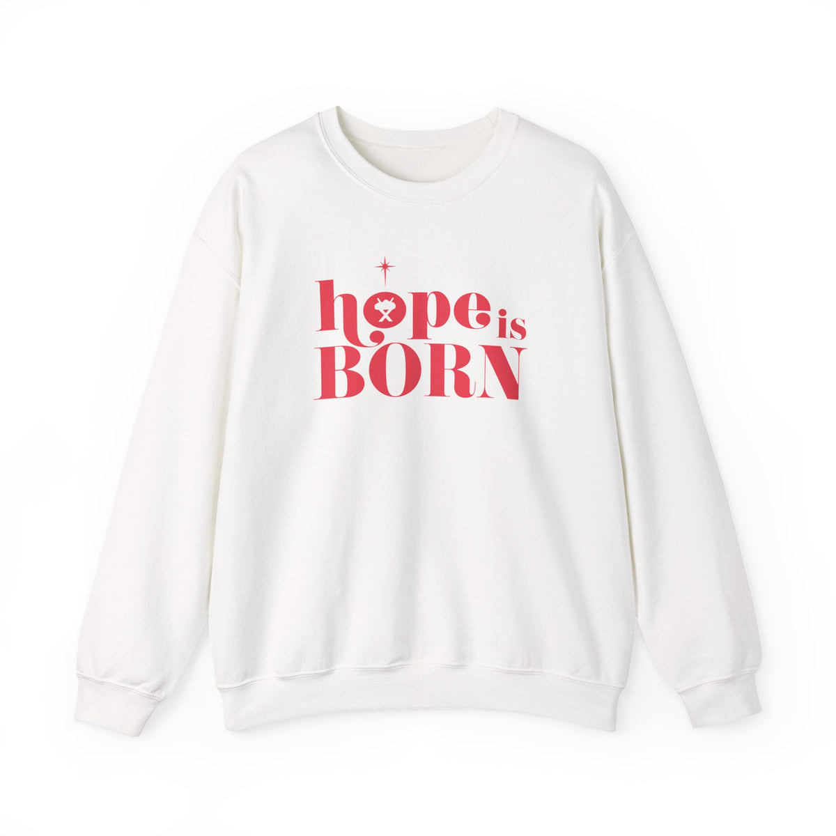 Hope is Born Nativity Christmas Season Crewneck Unisex Sweatshirt