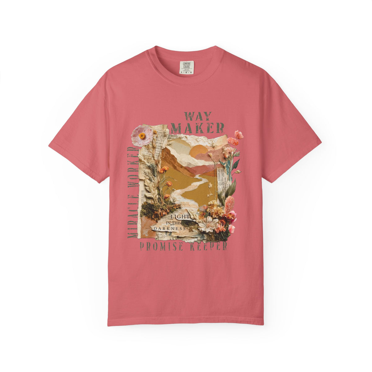 Way Maker Promise Keeper Floral Graphic T-Shirt Christian Inspirational Tee