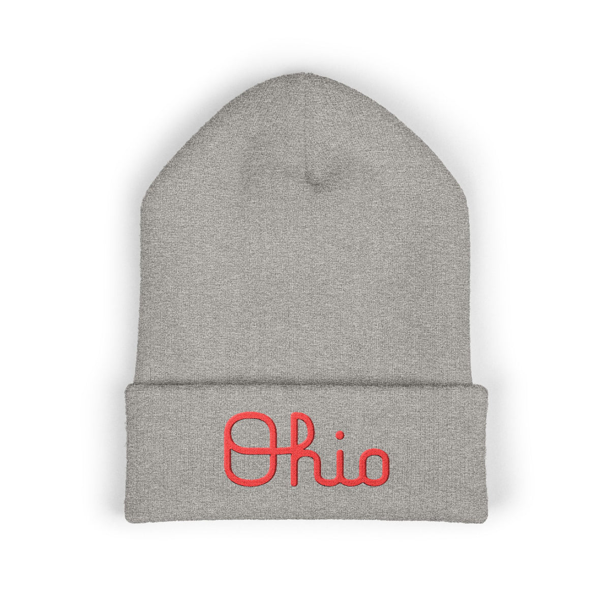 Script Ohio Embroidered Cuffed Unisex Beanie Hat - Sydney So Sweet