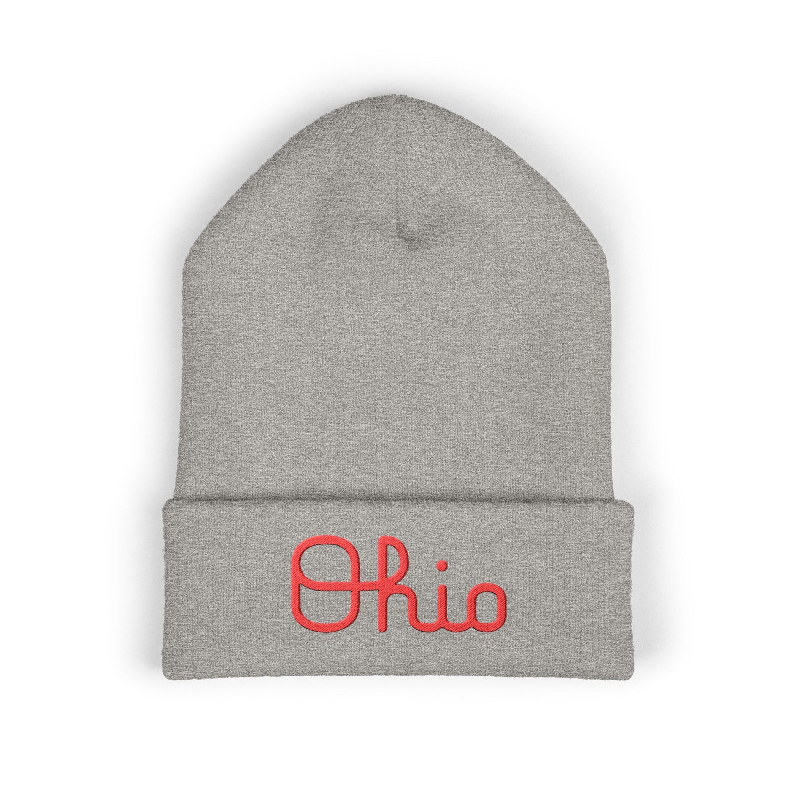 Script Ohio Embroidered Cuffed Unisex Beanie Hat - Sydney So Sweet