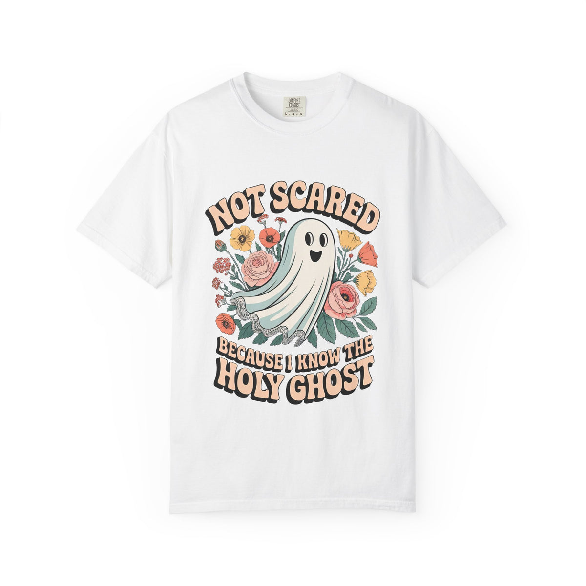 Not Scared Holy Ghost T-Shirt Christian Halloween Graphic Tee