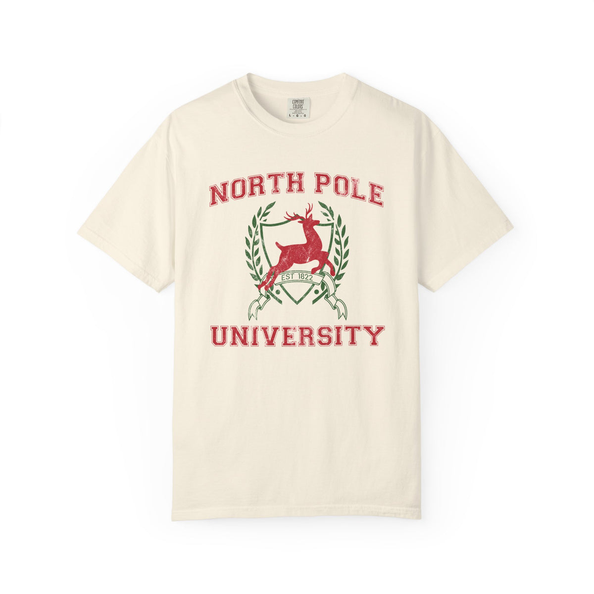 North Pole University Reindeer Holiday Tee Vintage Distressed Christmas T-Shirt - Sydney So Sweet