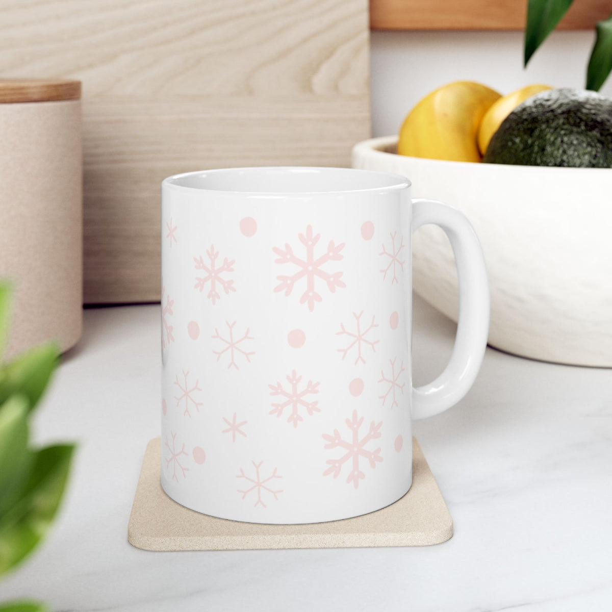 Winter Wonder Snowflakes Ceramic Mug Coffee Cup (11oz & 15oz)