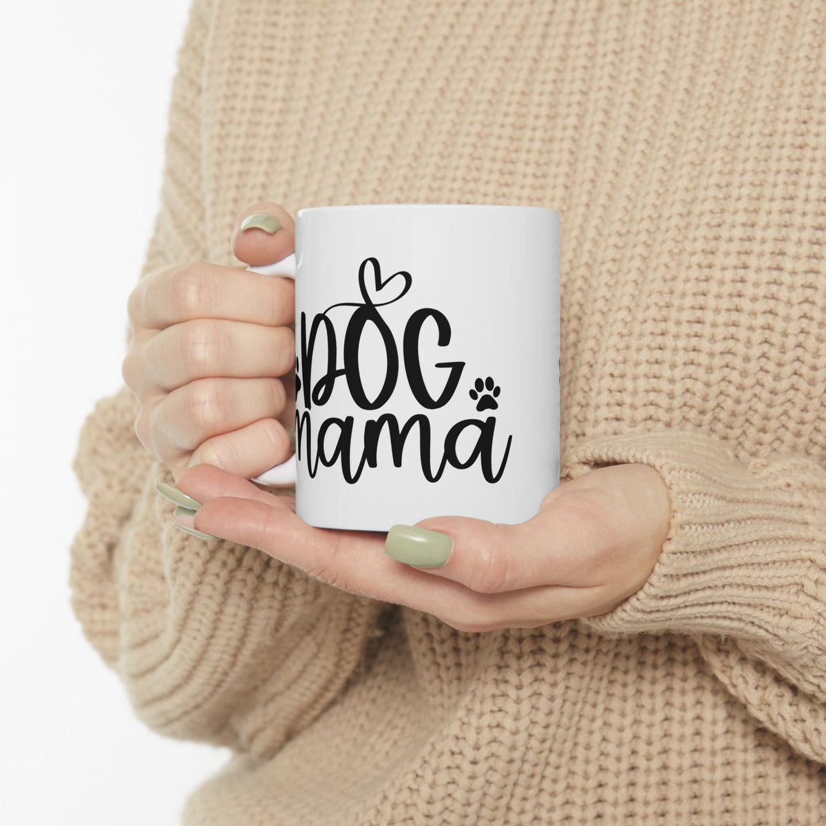 Dog Mama Cute Dog Mom Ceramic Mug Coffee Cup (11oz & 15oz)