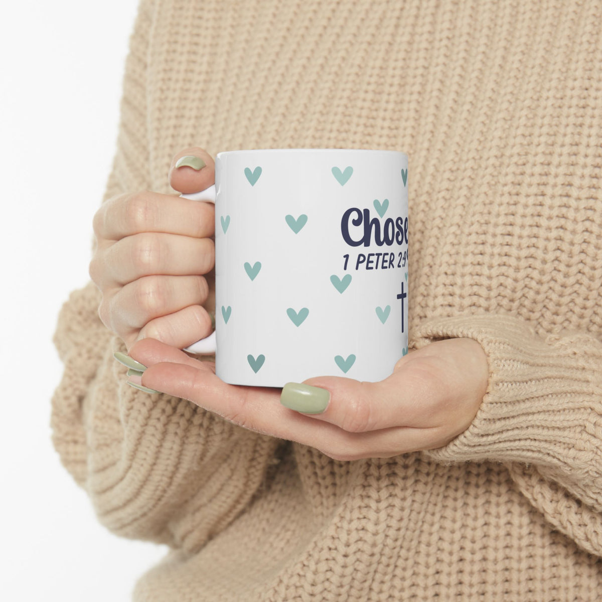 Chosen 1 Peter 2:9 Christian Coffee Mug — Faith Scripture Ceramic Mug (11oz, 15oz)