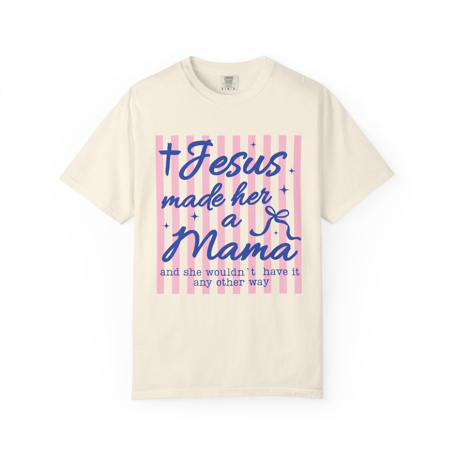 Jesus Made Her a Mama Christian Mom Graphic T-Shirt Mother's Day Tee