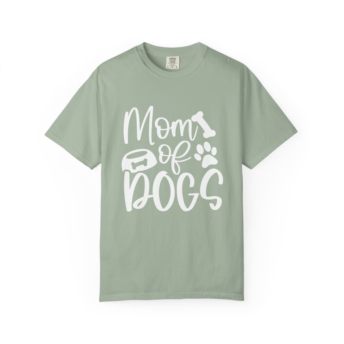 Mom of Dogs Bowl & Bone T-Shirt Cute Dog Mom Graphic Tee