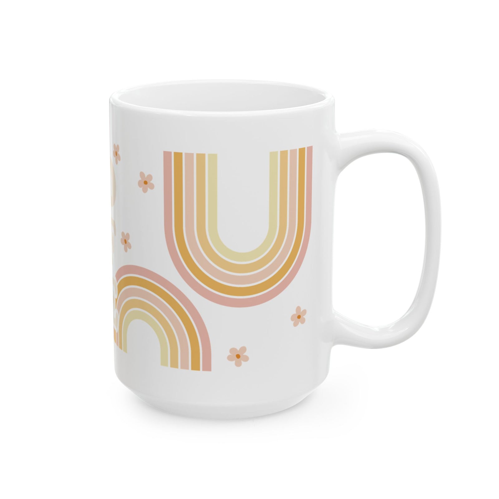 Coffee Retro Rainbow Cute Ceramic Mug Coffee Cup (11oz & 15oz) - Sydney So Sweet