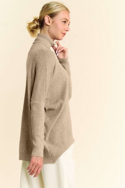 Davi & Dani Turtleneck Long Sleeve Knit Top - Sydney So Sweet