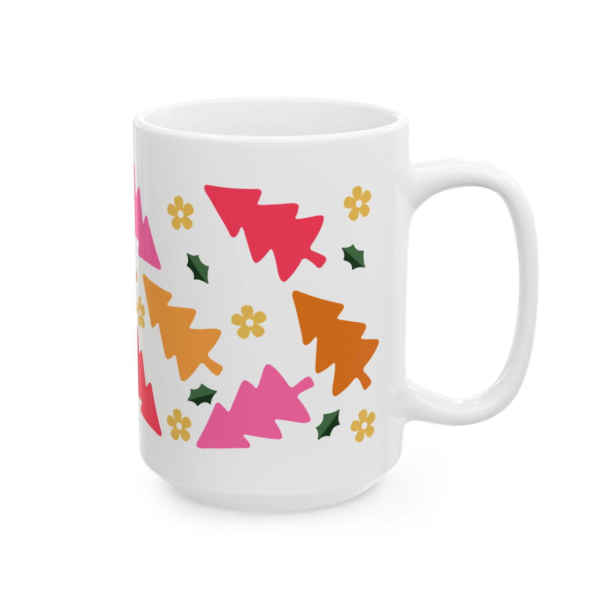 Groovy Christmas Holiday Ceramic Mug Coffee Cup (11oz & 15oz)