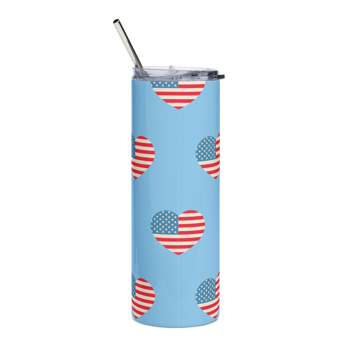 American Sweetheart Patriotic Heart Stainless Steel Tumbler Insulated Travel Cup