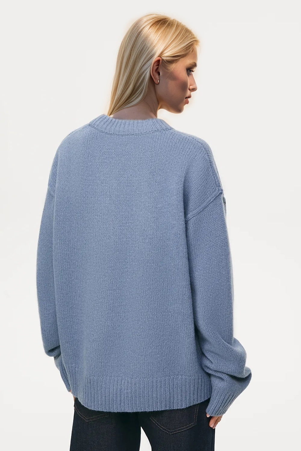 Basic Bae Round Neck Dropped Shoulder Sweater - Sydney So Sweet