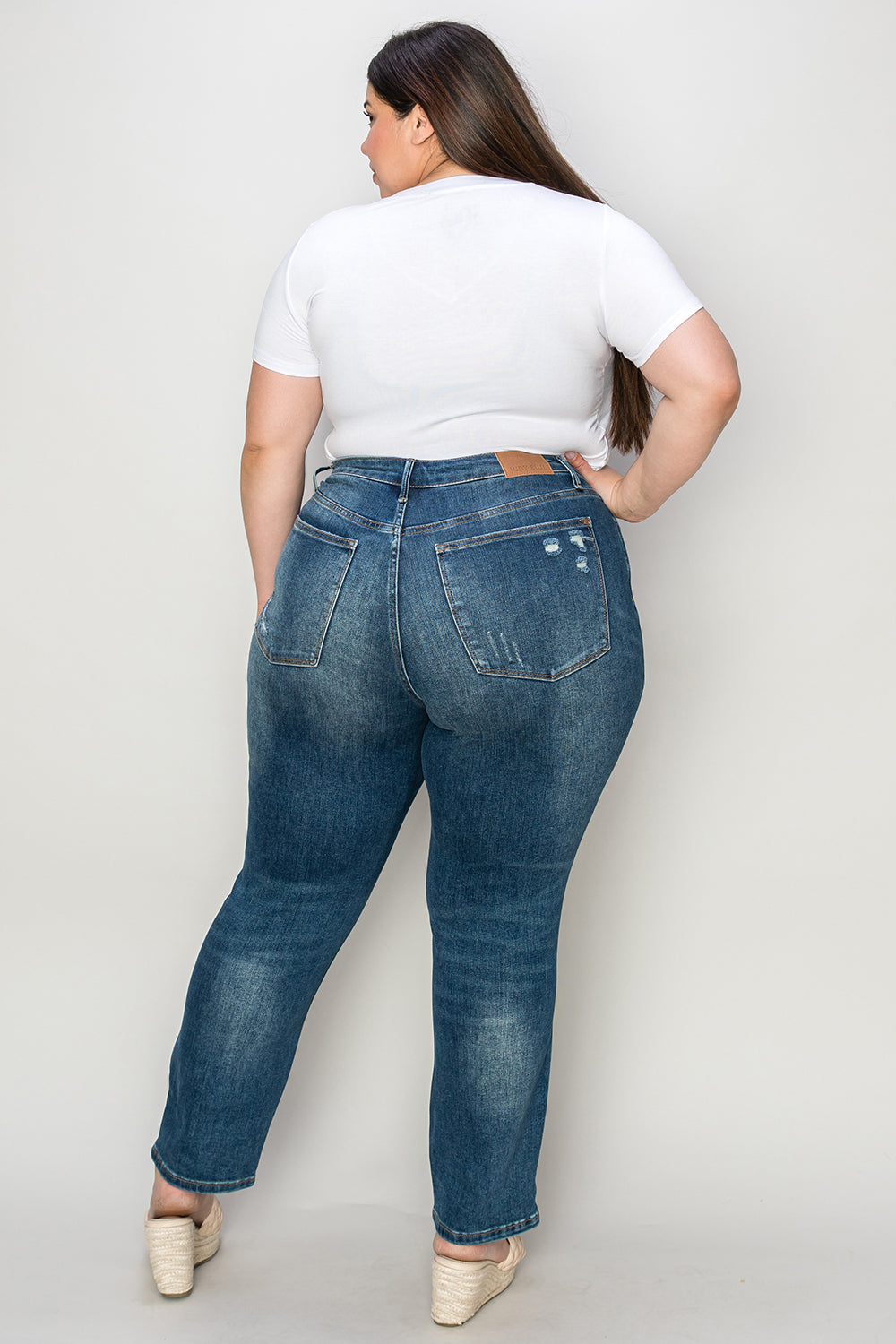 Judy Blue Full Size Tummy Control High Waist Slim Jeans - Sydney So Sweet