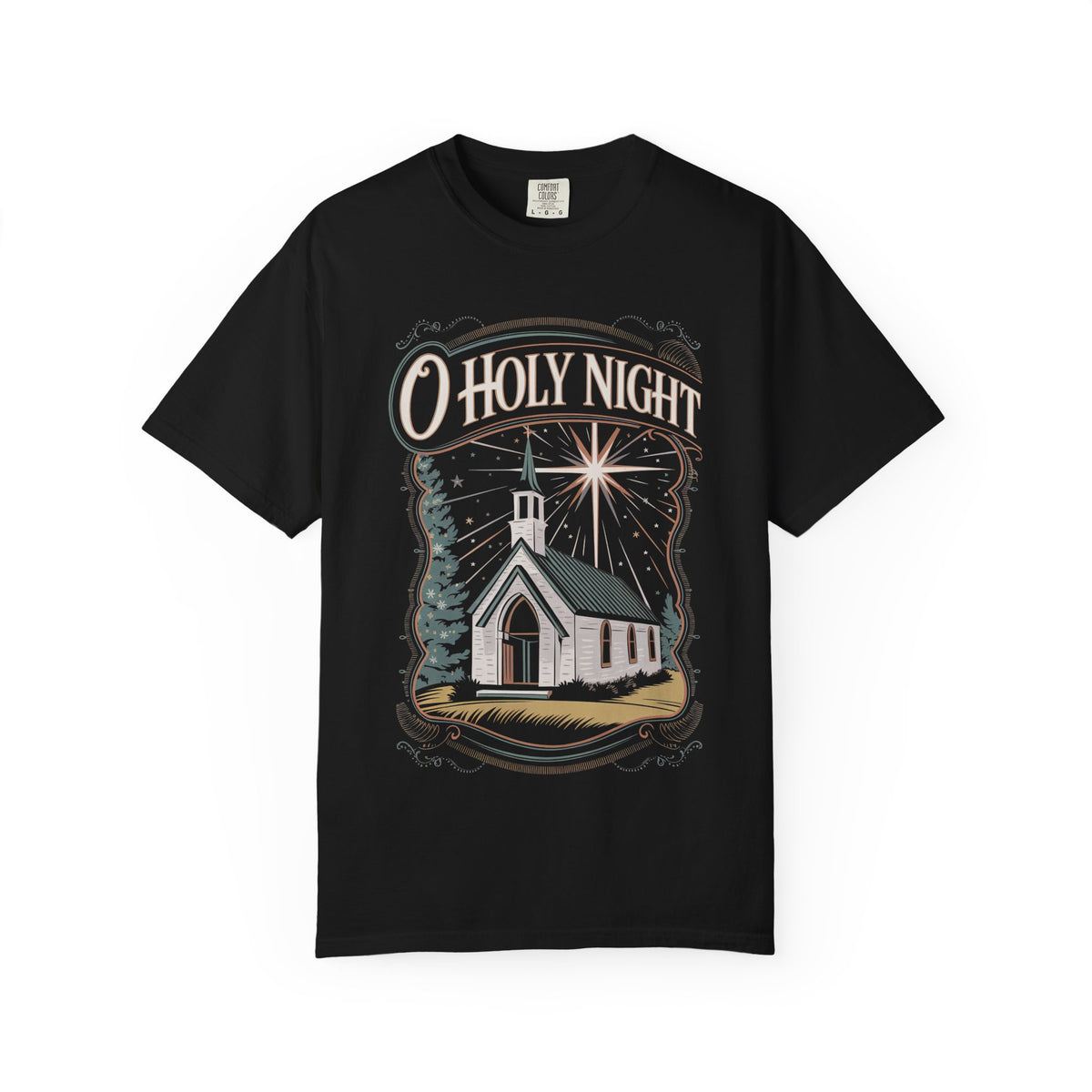 O Holy Night Christmas Eve Church T-Shirt Christian Graphic Tee