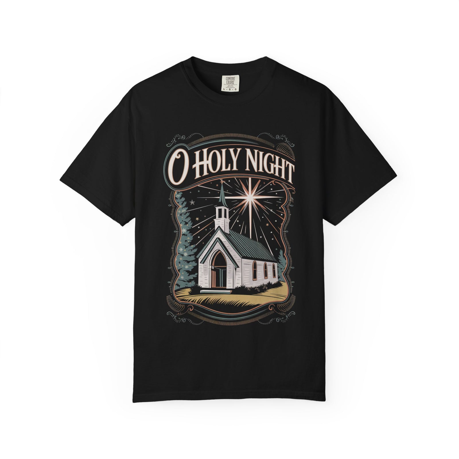 O Holy Night Christmas Eve Church T-Shirt Christian Graphic Tee