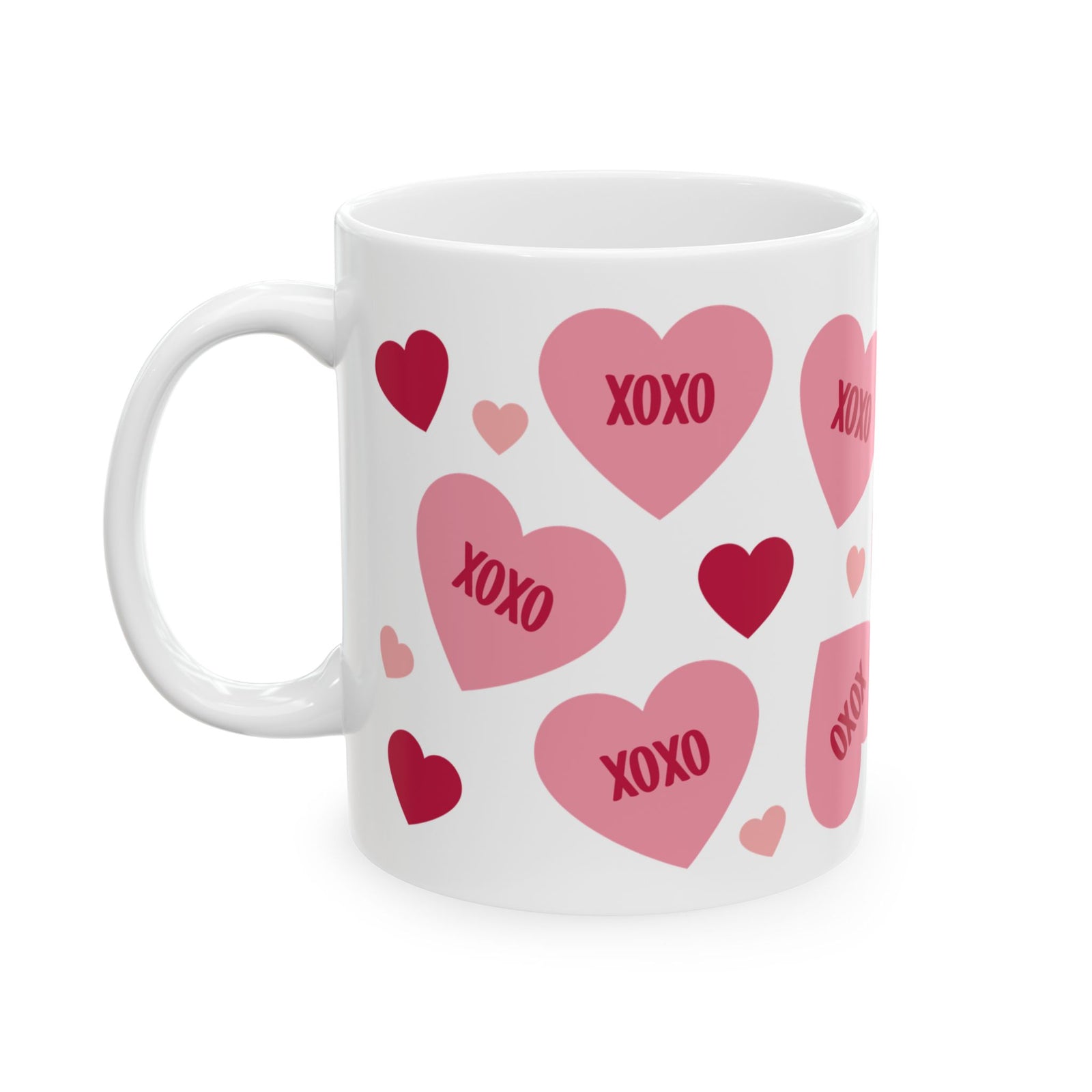 XOXO Hearts Mug — Cute Valentine’s Day Coffee Cup (11oz & 15oz) - Sydney So Sweet