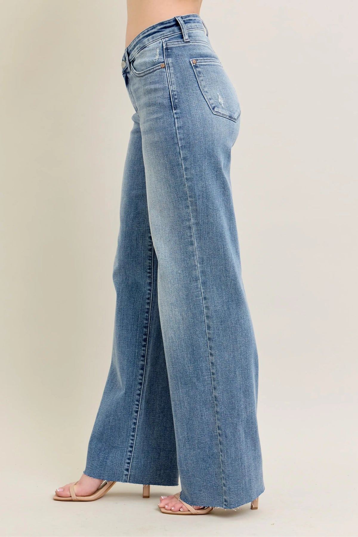 Judy Blue Full Size V - Front Baggy Jeans Plus Size - Sydney So Sweet