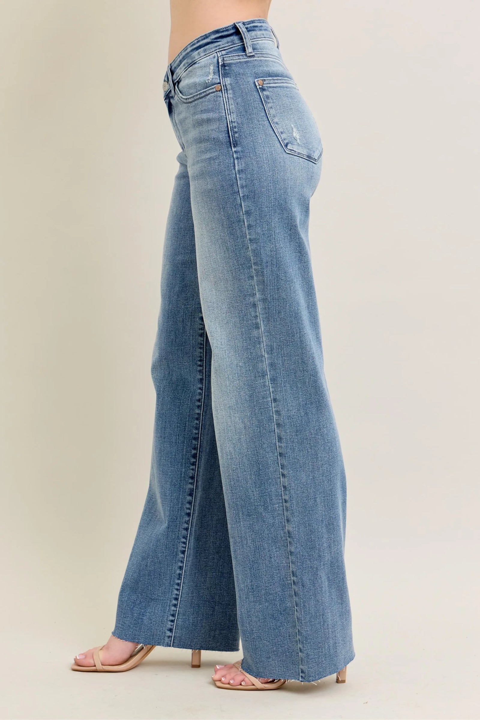 Judy Blue Full Size V - Front Baggy Jeans Plus Size - Sydney So Sweet