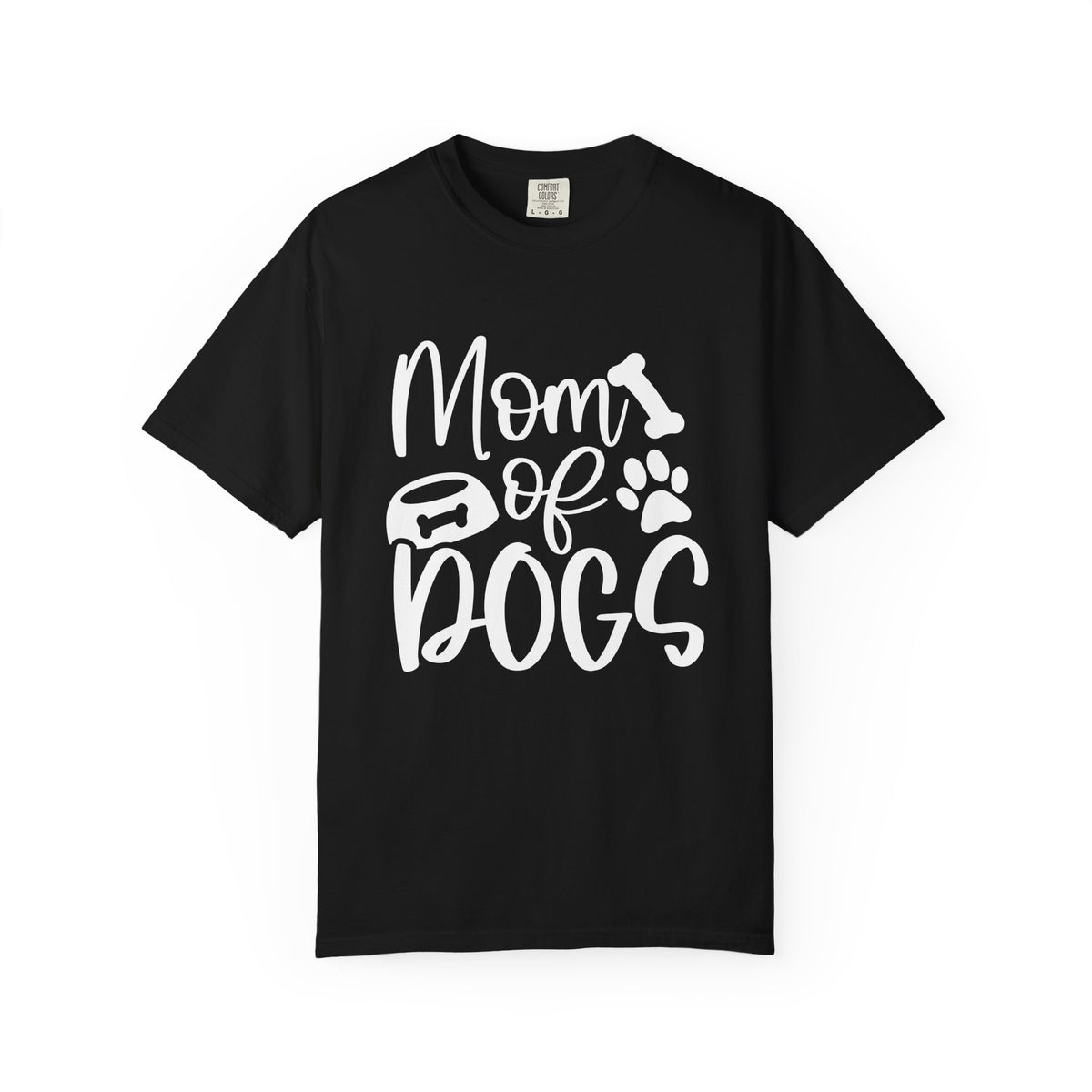 Mom of Dogs Bowl & Bone T-Shirt Cute Dog Mom Graphic Tee