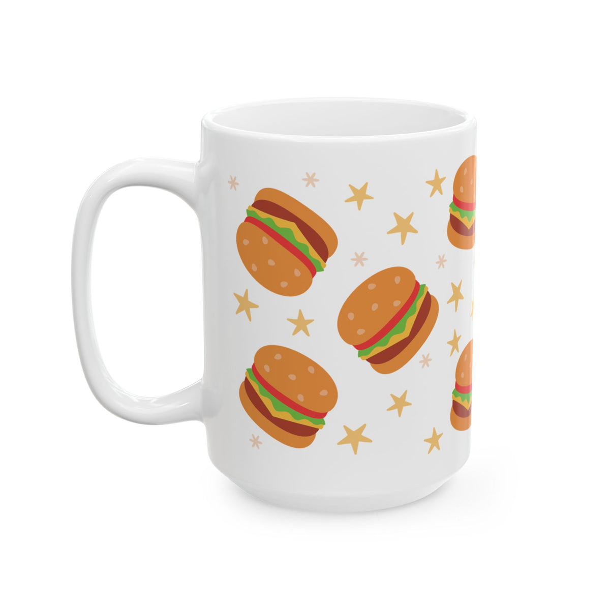 Burgers Cute Ceramic Mug Coffee Cup (11oz & 15oz)