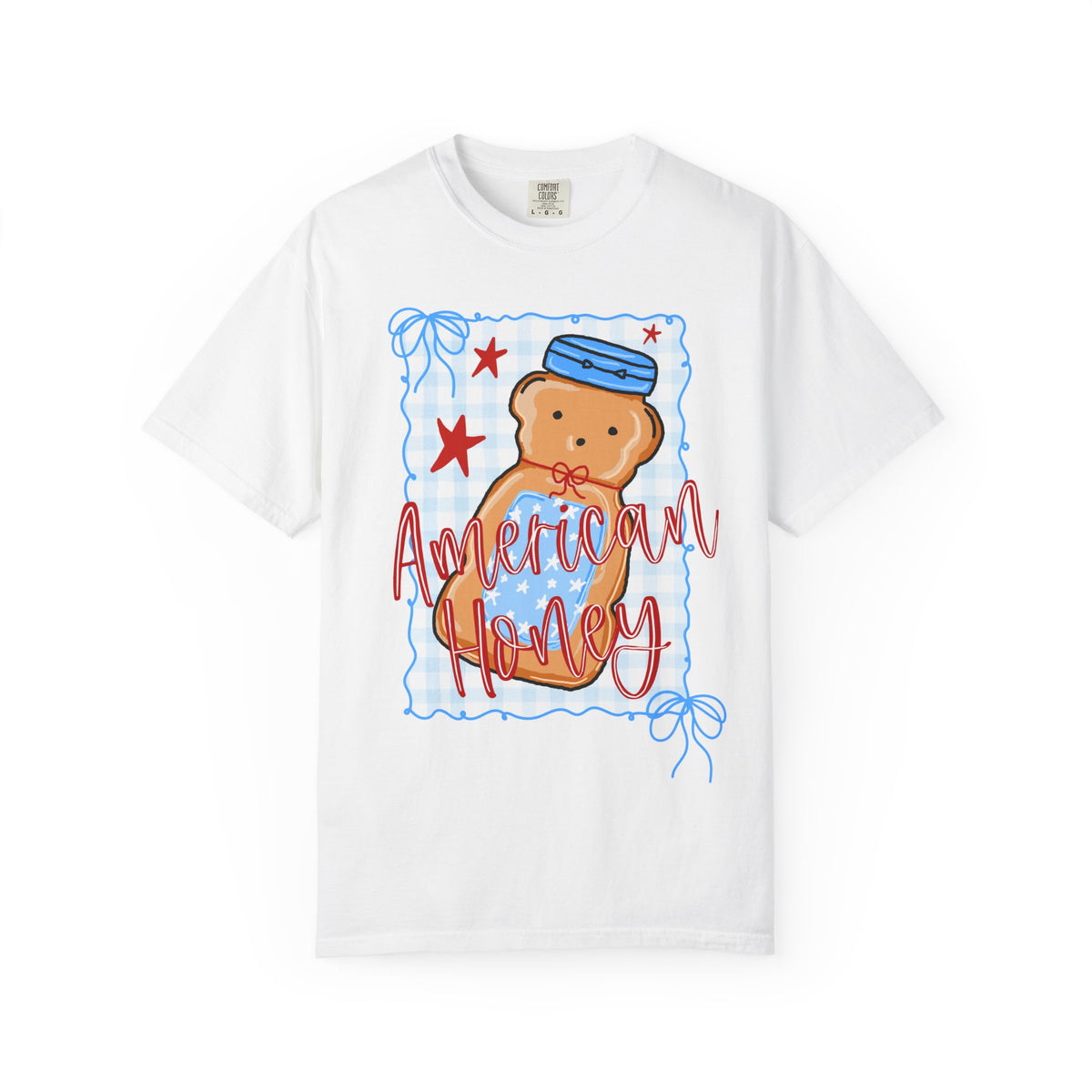 American Honey Bear T-Shirt Cute Patriotic Graphic Tee