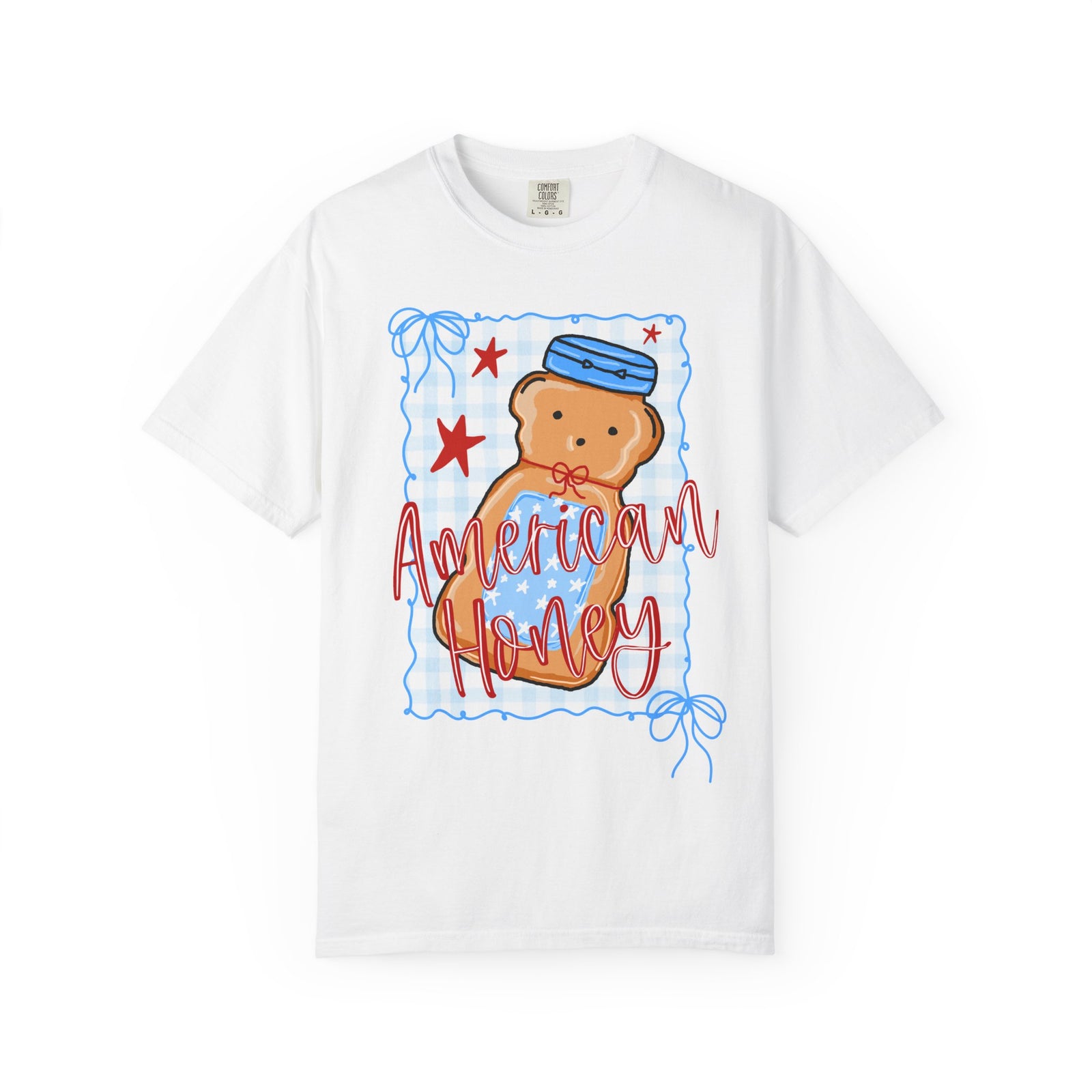 American Honey Bear T-Shirt Cute Patriotic Graphic Tee