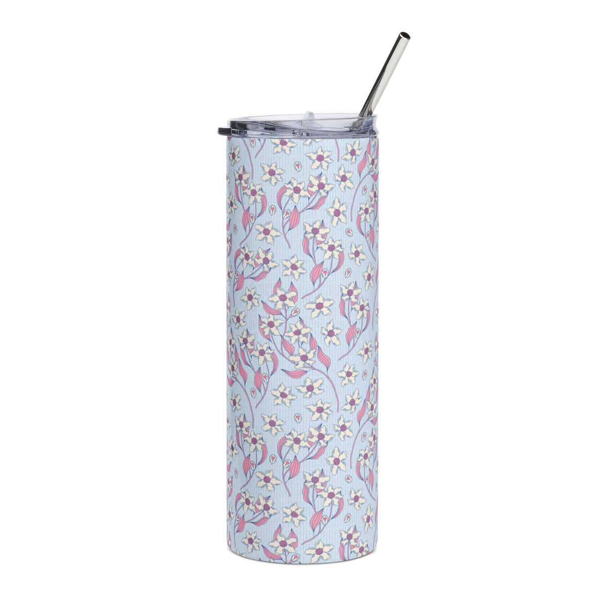 Pastel Sea Blooms 20oz Floral Stainless Steel Tumbler Travel Cup
