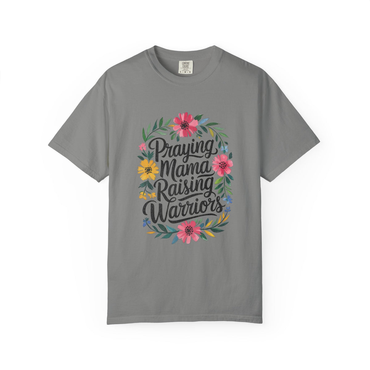Praying Mama Raising Warriors T-Shirt Cute Floral Mom Graphic Tee